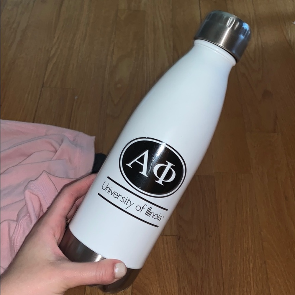 Alpha Phi Water Bottle Brand new never used white